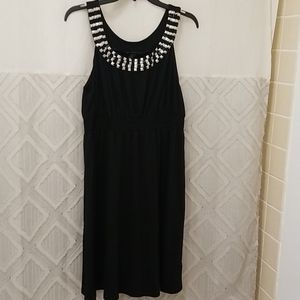 Black sequin top dress